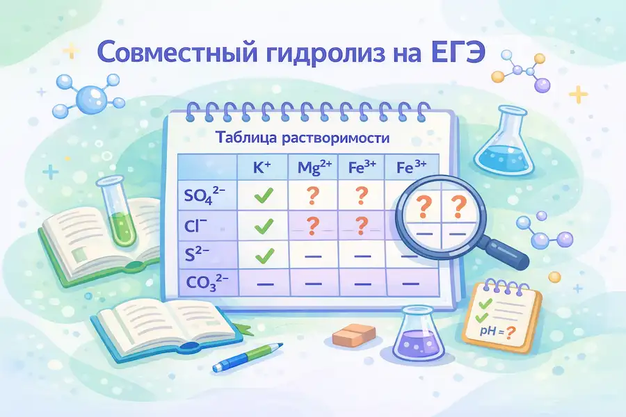 Совместный гидролиз солей: взаимный гидролиз и реакции на ЕГЭ по химии