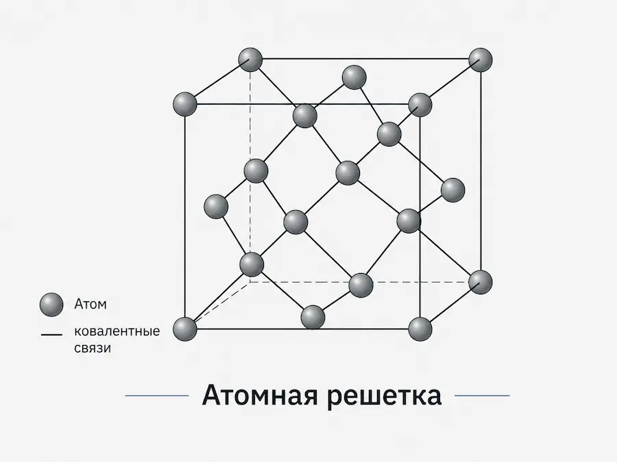 Схема атомной кристаллической решетки