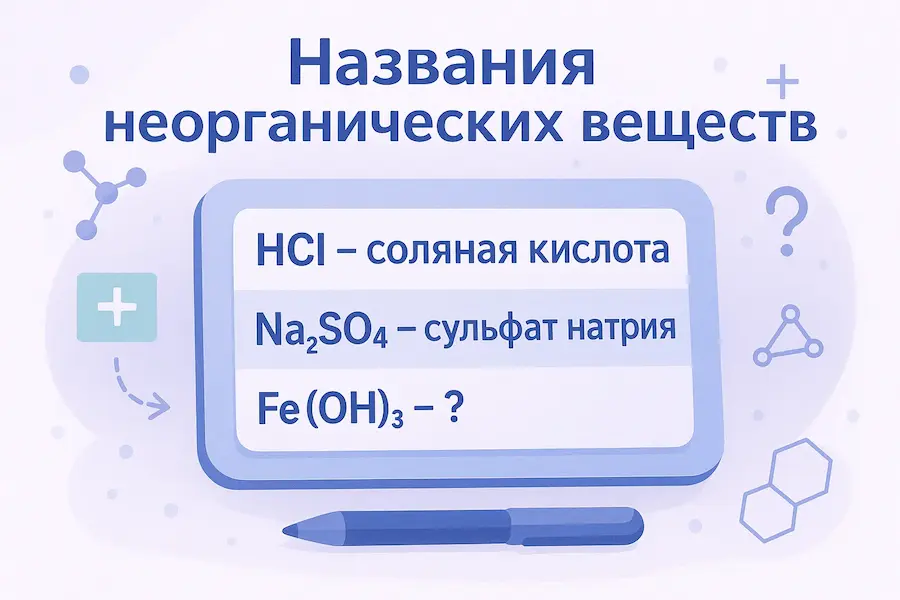 Как называть вещества и писать формулы в химии