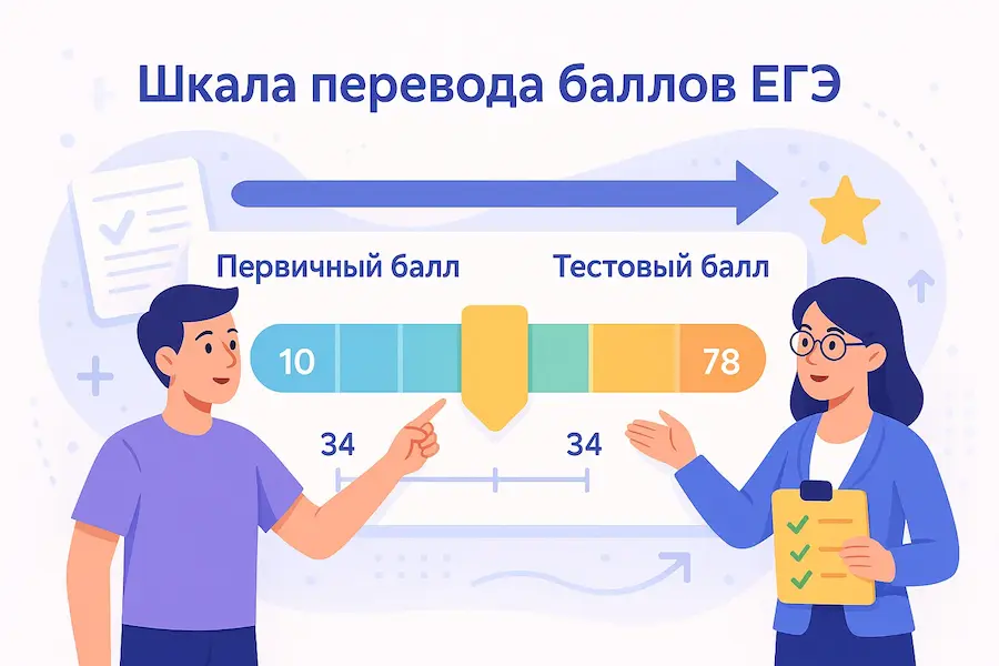 Шкала перевода баллов ЕГЭ 2026. Первичные и вторичные баллы. Калькулятор